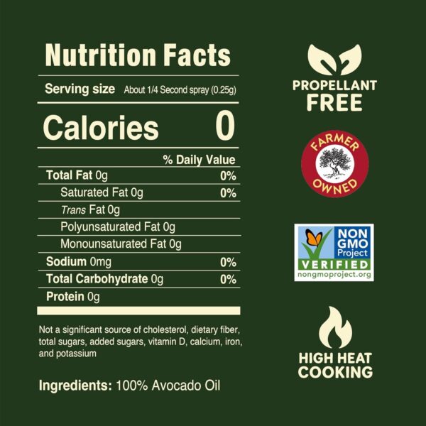 100% Avocado Oil Cooking Spray, - Image 3