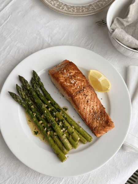 keto salmon with asparagus