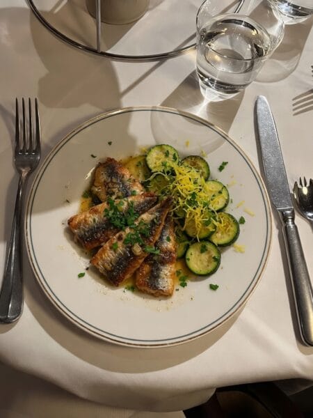 sardines with veggies